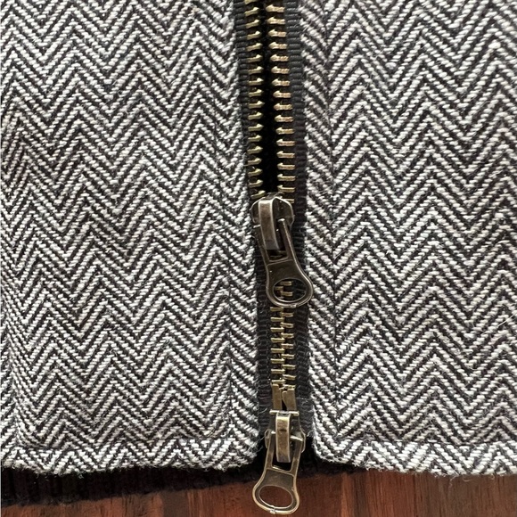 ⛸️⌛️📞JJ Basics Sweater - Faux Fur Collar w/ Cotton/Ramie Sleeves/Tweed Front - Picture 6 of 13